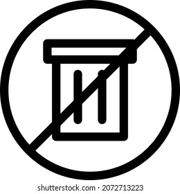 Trash Outline Vector Icon Design
