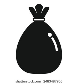 Trash pack icon simple vector. Bag bio cleanup. Carry element