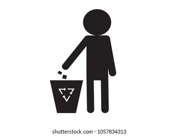 Trash people sign into the trash.