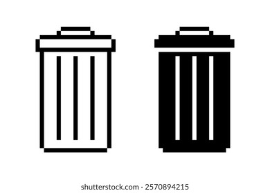 Trash pixel icon simple desiggn pixel art