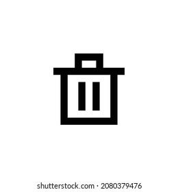 trash pixel perfect icon design. Flat style design isolated on white background. Vector illustration