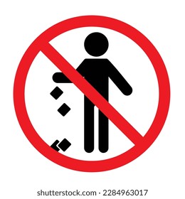 trash prohibited icon , trash prohibited symbol , vector file