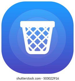 Trash Purple - blue circular UI/UX App Icon / Logo Design