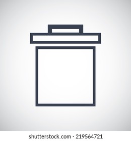 Trash Recycle Bin Delete symbol icon. Vector pictogram. Simple flat metro design style. esp10