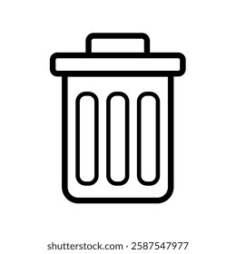 Trash, recycle bin - vector icon