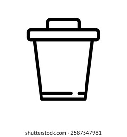 Trash, recycle bin - vector icon