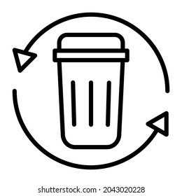 Trash Recycle icon vector image. Can also be used for web apps, mobile apps and print media.