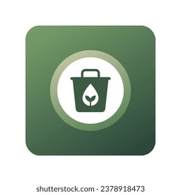 trash recycle logo button vektor