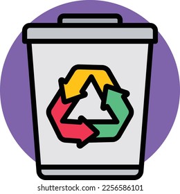 Trash Recycle  Vector Icon which is suitable for commercial work and easily modify or edit it
