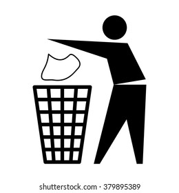 Trash, recycle. Vector sign.