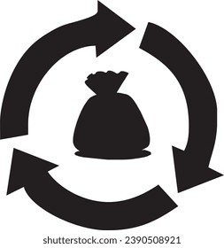 vector de diseño de reciclado de basura. ilustración vectorial