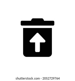 trash restore alt Icon. Flat style design isolated on white background. Vector illustration