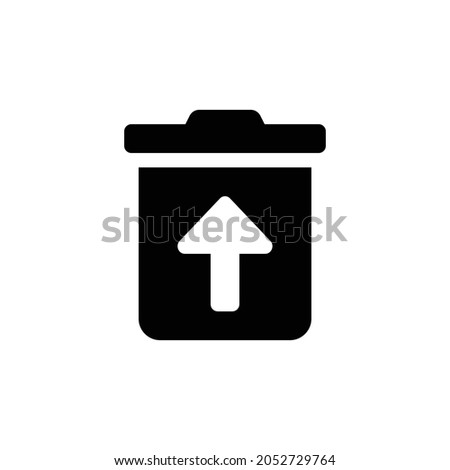 trash restore alt Icon. Flat style design isolated on white background. Vector illustration