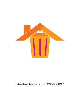 Trash Roof Logo Icon Design