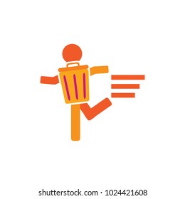 Trash Run Logo Icon Design