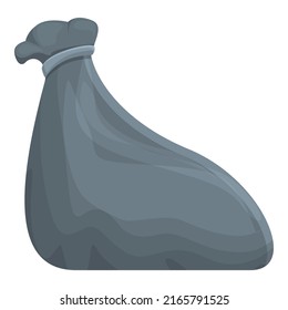 Trash sack icon cartoon vector. Waste bin. Plastic rubbish