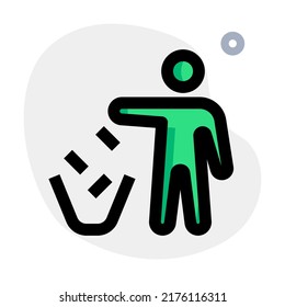 Trash section in a shopping mall layout