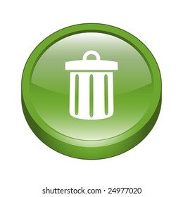 Trash Sign Icon Button