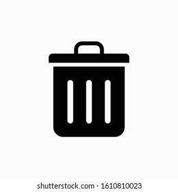 trash sign icon vector isolated