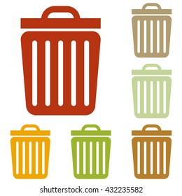Trash sign illustration