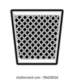 Trash sign illustration. Vector. Flat style black icon on white.