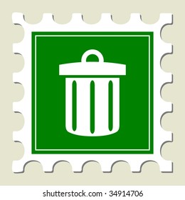 Trash Sign Stamp