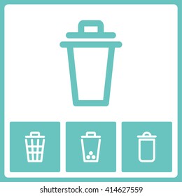 Trash sign. Web vector graphic. Design collection.