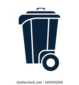 Trash silhouette design, Waste garbage ecology save green natural environment protection and care theme Vector illustration