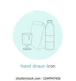 Trash sorting icon line element. Vector illustration of trash sorting icon line isolated on clean background for your web mobile app logo design.