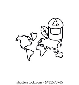 Trash and sustainability design vector ilustration
