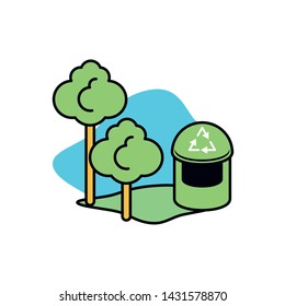 Trash and sustainability design vector ilustration