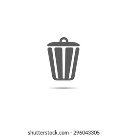trash symbol or icon vector grey sign