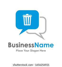 Trash Talk Vector Logo Template. Suitable For Business, Chat And Web