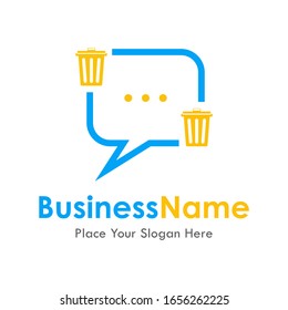 Trash Talk Vector Logo Template. Suitable For Business, Chat And  Web