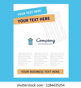 Trash Title Page Design for Company profile ,annual report, presentations, leaflet, Brochure Vector Background