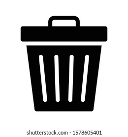 trash vector glyph flat icon 