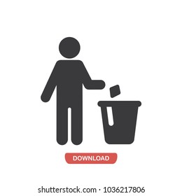 Trash vector icon