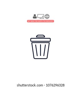 Trash vector icon
