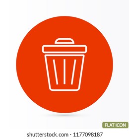 Trash vector icon