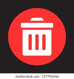 Trash vector icon