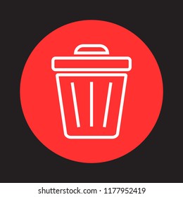 Trash vector icon