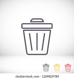 Trash vector icon