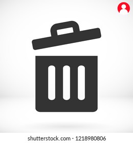 Trash vector icon