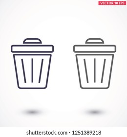 Trash vector icon