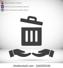 Trash vector icon