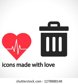 Trash vector icon