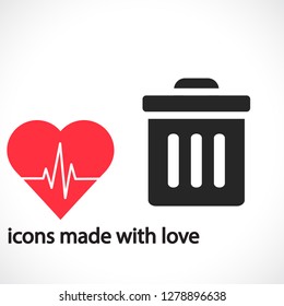 Trash vector icon