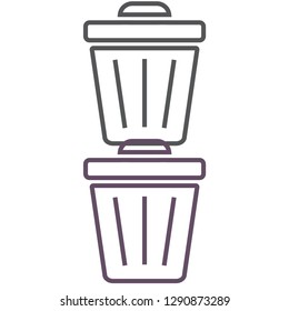 Trash vector icon
