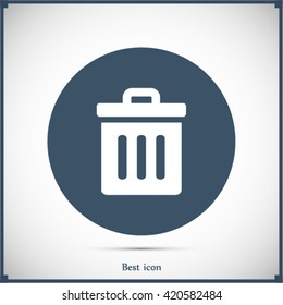 trash vector icon