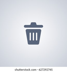 Trash vector icon, Basket vector icon
